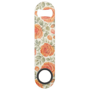 Motif de jardin Rose Corail et Sauge