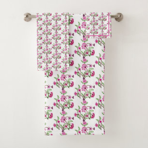 Motif de la Fleur de look Brodé violet Pays