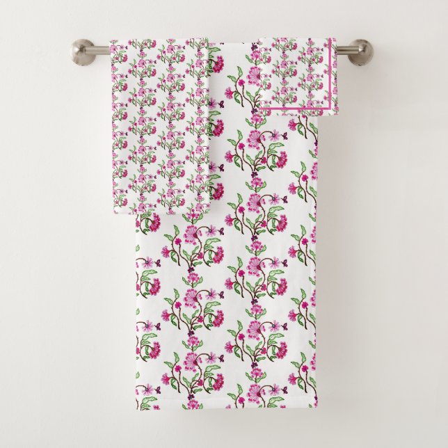 Motif de la Fleur de look Brodé violet Pays (En situation)