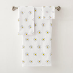 Motif de la marguerite blanche jaune 2
