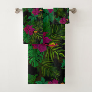 Motif de la nuit de la jungle exotique