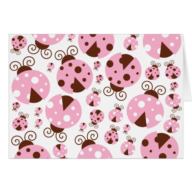 Motif De Ladybugs, Mignons Ladybugs, Pink Ladybugs (Devant horizontal)