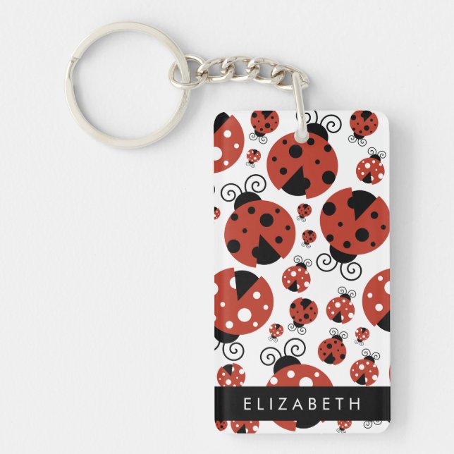 Motif De Ladybugs, Red Ladybugs, Votre Nom (Devant)