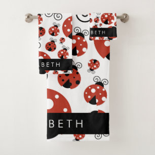Motif De Ladybugs, Red Ladybugs, Votre Nom