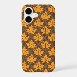 Motif de l'automne feuille d'érable brun orange