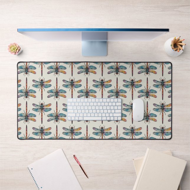 Motif de libellule coloré (Bureau 1)