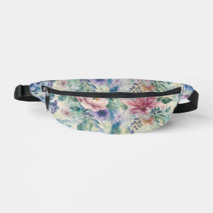 Motif de libellule florale à l'aquarelle
