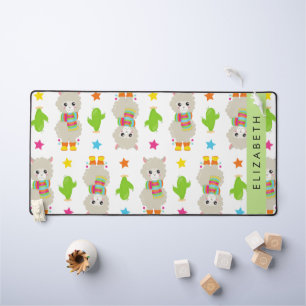 Motif De Llamas, Alpacas, Cactus, Votre Nom