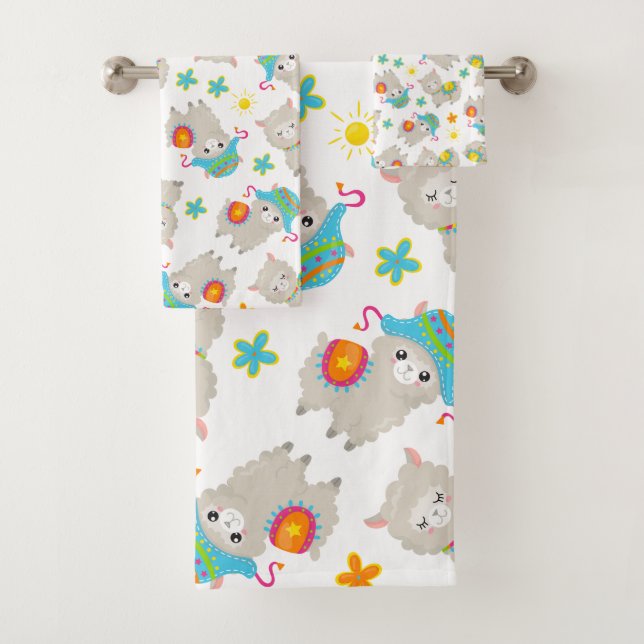 Motif De Llamas, Cute Llamas, Alpacas, Fleurs (En situation)
