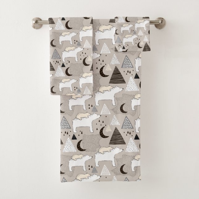 Motif de l'ours de bois du mignon Doodland (En situation)