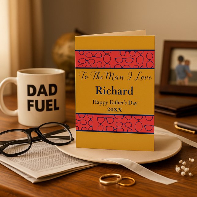 Motif de lunettes de vue de la carte de fête du pè (Créateur téléchargé)