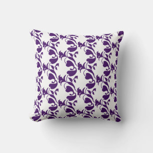 Motif de luxe bleu foncé Imprimer Oreiller