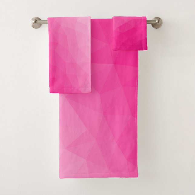 Motif de maillage géométrique rose chaud (En situation)