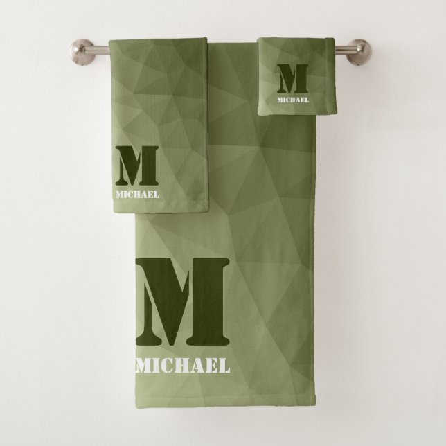 Motif de maille géométrique vert clair de l'armée (En situation)