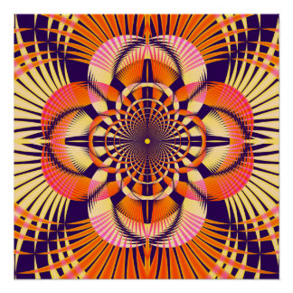 Motif de mandala fractal géométrique Art Déco