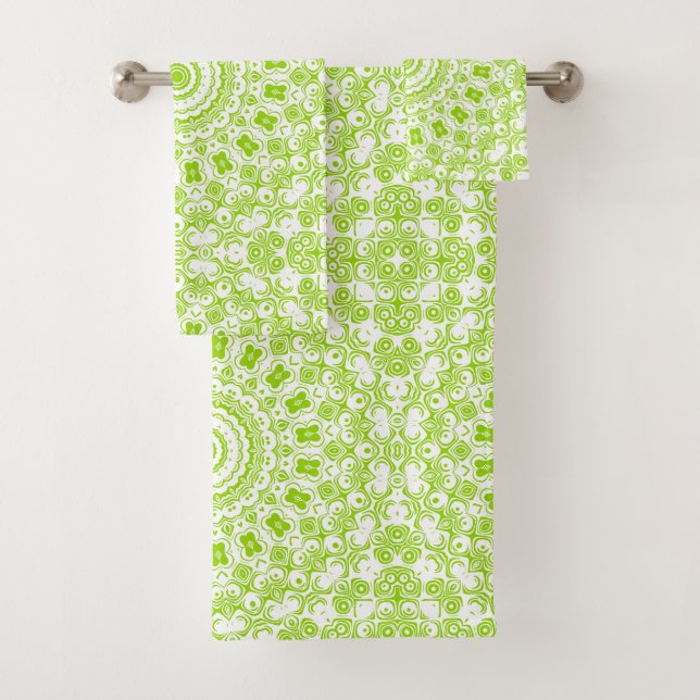 Motif de mandala vert chartreuse (En situation)