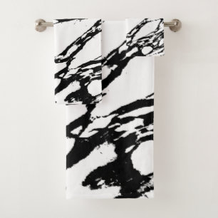Motif de marbre noir et blanc moderne