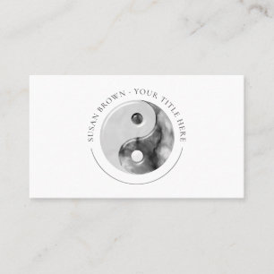 Motif de marbre Yin Yang Carte de visite