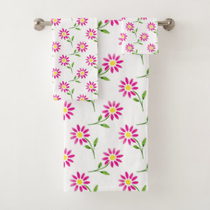 Motif de marguerite d'aquarelle de roses indien