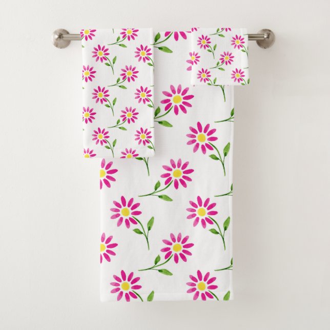 Motif de marguerite rose chaud (En situation)