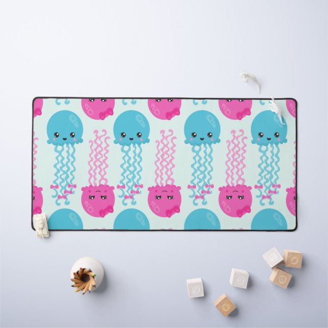 Motif de méduses, Mignonne méduse, Sea Animaux (Tableau pour enfants)