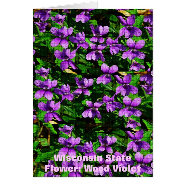 Motif de mosaïque en bois de violet de fleur WI (Devant)