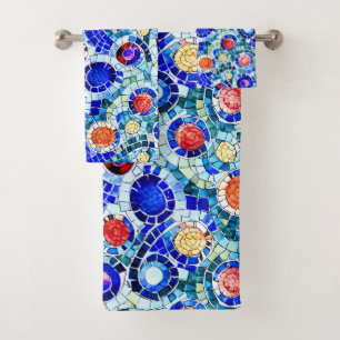 Motif de mosaïque multicolore inspiré par Gaudi
