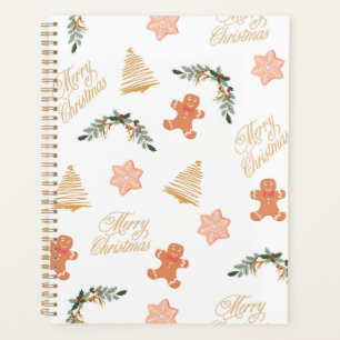 motif de noël avec biscuits d'arbre de noël