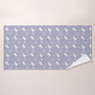 Motif de Noël avec ours polaires et flocons de nei