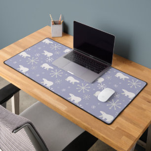 Motif de Noël avec ours polaires et flocons de nei