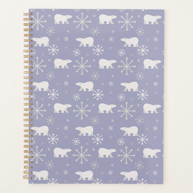 Motif de Noël avec ours polaires et flocons de nei (Devant)