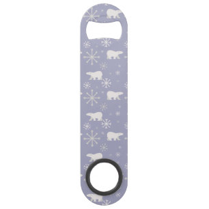 Motif de Noël avec ours polaires et flocons de nei