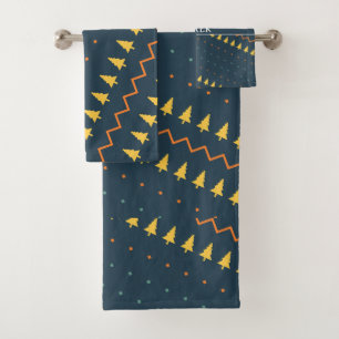 Motif de Noël bleu jaune minimal