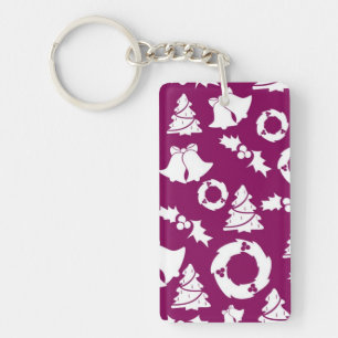 Motif de Noël pourpre