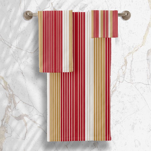 Motif de Noël Red Gold Pinstripe #28 ID1009 (Créateur téléchargé)