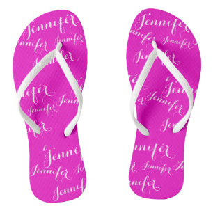 Motif de nom rose Boutons à tongs