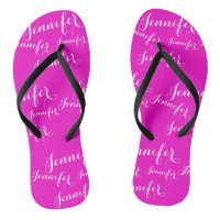 Motif de nom rose Boutons à tongs