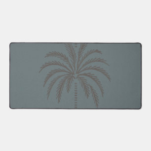 Motif de palmier minimal bleu gris tropical 