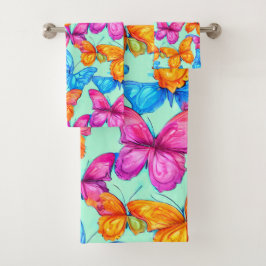 Motif de papillons colorés