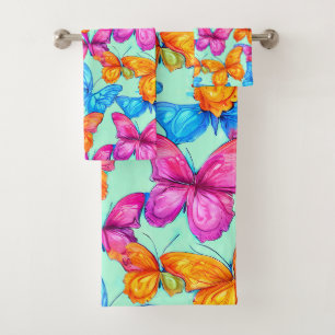 Motif de papillons colorés