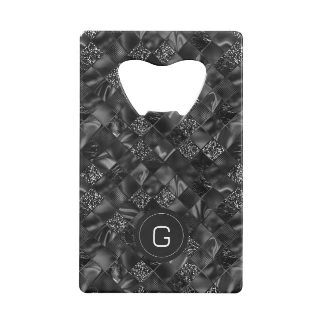 Motif de Parties scintillant moderne Monogramme Bl (Devant)