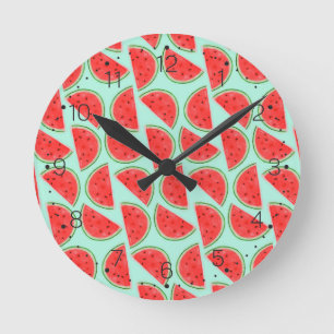 Motif de pastèque - horloge murale avec des