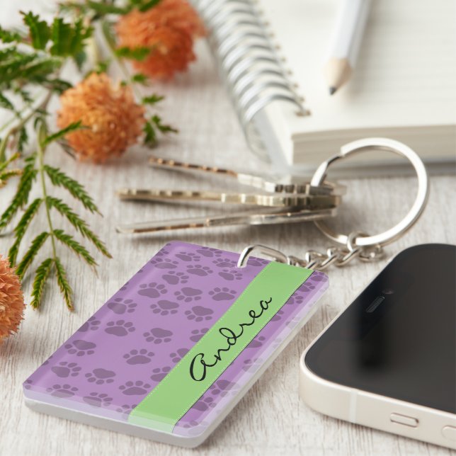 Motif De Pâtes, Paws Violets, Paws Chiens, Votre N (Devant droit)