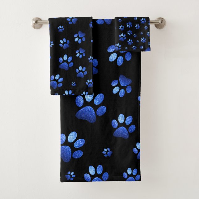 Motif de patte de chien de parties scintillant ble (En situation)