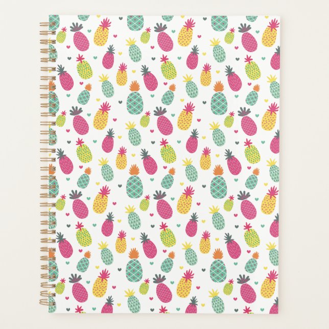 Motif de pineapple tropical lumineux et amusant (Devant)