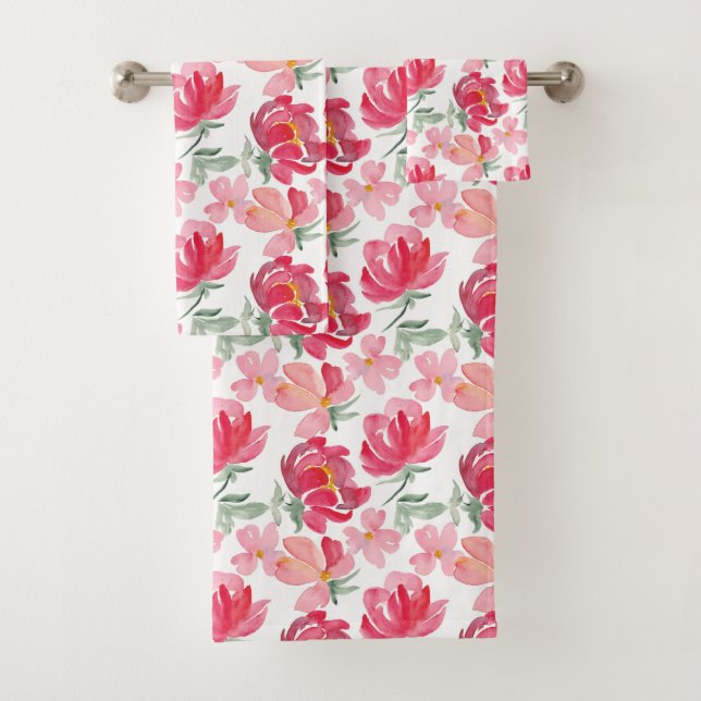 Motif de pivoine d'aquarelle (En situation)