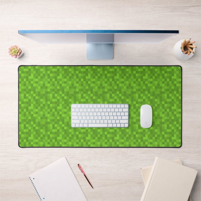 Motif de pixel vert Rétro 8 bits de jeu (Bureau 1)