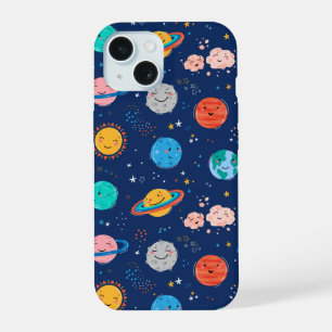 Motif de planète souriante mignonne