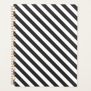 Motif de planificateur à rayures diagonales noires