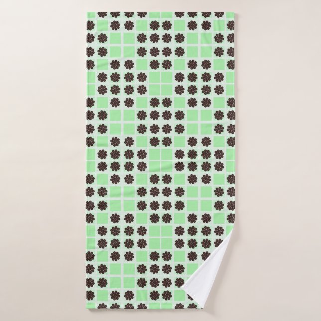 Motif De Plat À Crème Verte À La Menthe Et À Chip  (Serviette de bain)